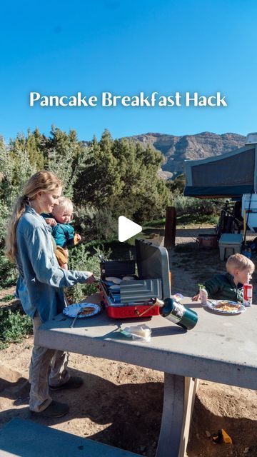 Hailey Terry | Utah Hiking, Camping, and Travel Mom on Instagram: "Camping Breakfast Hack! [Share this with a friend who also loves camping!]

I love using our blender bottle to mix our pancake batter while our camping. The little whisk bottle does a great job breaking up and combining everything. You can add eggs or milk for some extra protein which I love 🙌🏼

What’s your go to breakfast when camping?

#camping #camplife #campinghacks #campfood #momsofinstagram #momlife #adventurefamily" Camping Pancakes, Utah Hiking, Breakfast Hack, Camping Breakfast, Extra Protein, Utah Hikes, Blender Bottle, Breaking Up, Pancake Batter