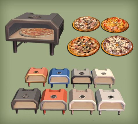 Sims 4 Cc Pizza Oven, Pizza Cooker, Hawaiian Burger, Mermaid Bedding, Ts2 Cc, Pizza Maker, New Pizza, School Cafeteria, The Sims 2