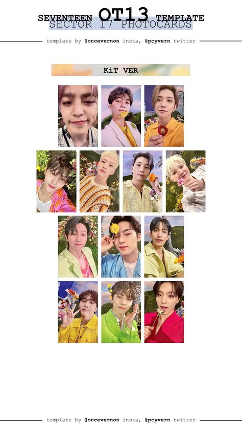 Seventeen Photocard Template Ot13, Seventeen Photocard Template, Ot13 Seventeen, Svt Photocards, Seventeen Photocard, Sun Template, Moon Junhui, Pc Template, Photocard Template