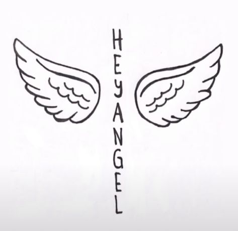 One Direction Tattoos, Angel Bites, Song Tattoos, Angel Wings Tattoo, Simple Tattoo Designs, One Direction Photos, Tattoo Board, Wings Tattoo, My Tattoo