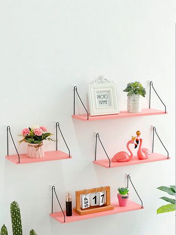 Your friend shared a fashion website for you and give you up to 20% off coupons! Claim it now. Pink Bookshelves, Wooden Bathroom Shelves, Wooden Shelf Brackets, Wall Storage Shelves, Pink Bedroom For Girls, Wall Mount Rack, Bedroom Wall Hangings, Wooden Wall Shelves, Wall Shelf Decor