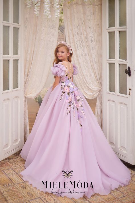 Tulle Long Skirt, Custom Gown, Gala Events, Gowns For Girls, Communion Dresses, Fairytale Dress, Flower Girl Dress, Girl Dress, Rapunzel