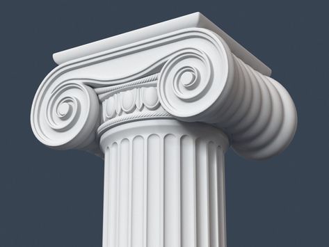 Classicism Interior, Ancient Greece Art, Column Capital, Ionic Column, Greek Columns, Wood Table Diy, Marble Columns, Historical Objects, Stone Architecture