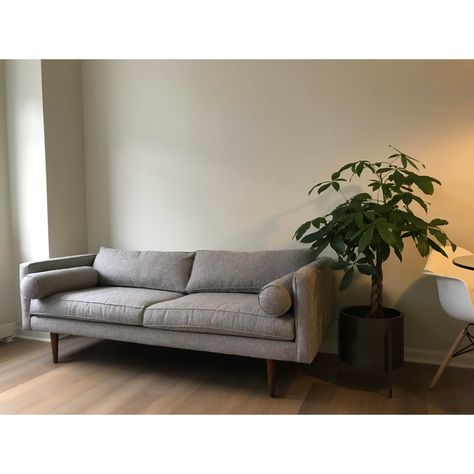 Mid-Century Style Light Grey Sofa For Sale In Pittsburgh - Image 6 of 6 Mid Grey Sofa, Mcm Couch, Light Grey Sofa, Modern Tufted Sofa, Light Gray Sofas, Sofa For Sale, Interior Design Institute, Grey Velvet Sofa, Sofa Images