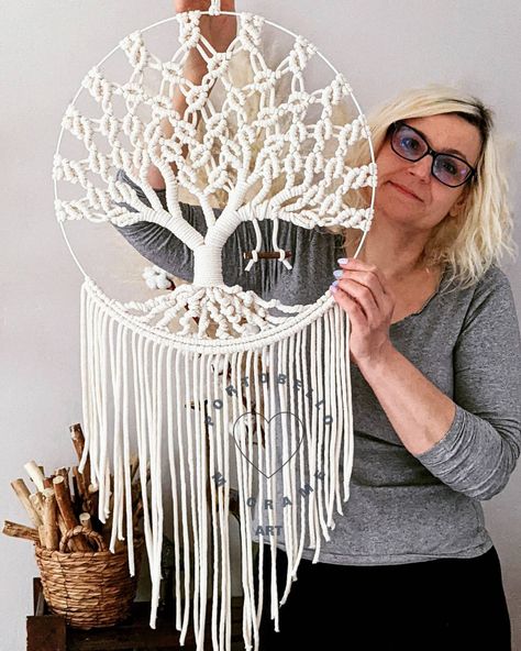 Großer Makramee Baum des Lebenshandgemachte Dekoration - Etsy.de Macrame Tree Of Life, Living Room Decor Boho, Macrame Tree, Room Decor Boho, Macrame Mandala, Earth Tone Wall Art, Room Decor Living Room, Macrame Owl, Macrame Wall Hanging Patterns