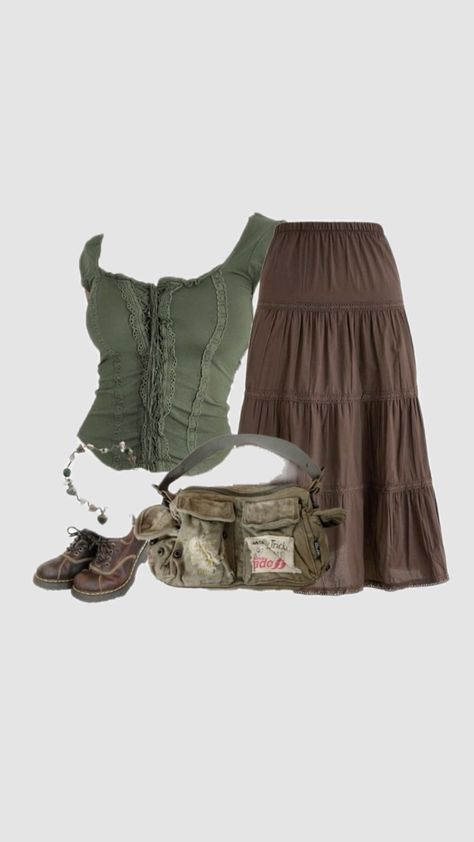 Earthy Outfits Casual, Gremlincore Outfits, Hozier Concert, Fairycore Outfit, Outfit Style Inspiration, Trilogy Tour, Fairy Clothes, Earthy Outfits, Estilo Hippie