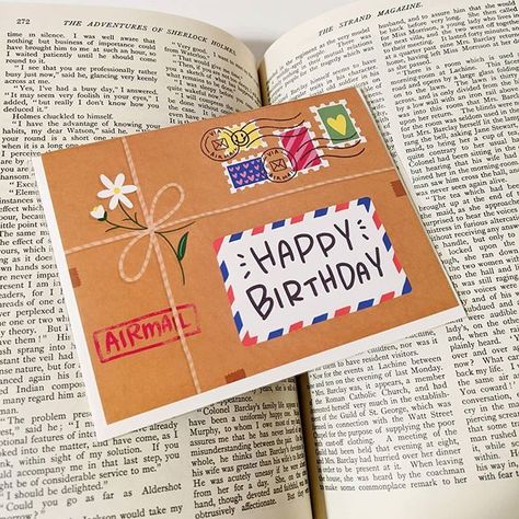 Mail Art Envelopes, Mail Package, Pen Pal Letters, Bday Cards, Card Happy Birthday, Gift Inspo, Pen Pal, Card Drawing, Cover Paper