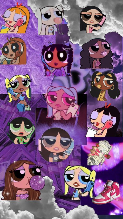 I tried 😢#baddie #purple #babe #money #girlboss #aesthetic #powerpuffgirls Purple Powerpuff Girl, Girlboss Aesthetic, Girl Baddie, Powerpuff Girl, Powerpuff Girls, Create Collage, Creative Play, I Tried, Cute Wallpapers