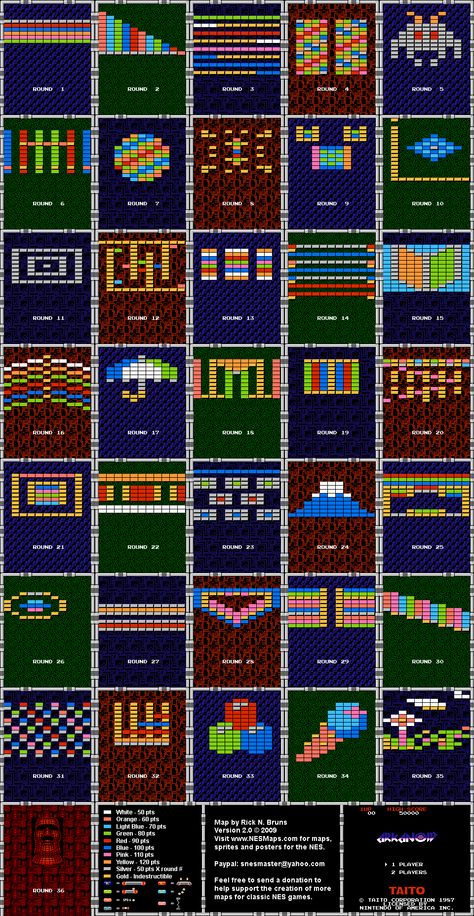 Arkanoid (1987) Tedx Design, Breakout Game, Retro Arcade Machine, Atari Games, Nintendo Entertainment System, Vintage Video Games, Link Zelda, Games Board, Classic Video Games