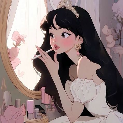 Coquette Pfp Cartoon, Aesthetic Princess Pfp, Profile Picture Ideas Girly, Cute Cartoon Pfp Aesthetic, Girly Icon Aesthetic, Disney Princess Icons Aesthetic, Disney Princess Pfp Aesthetic, Princess Aesthetic Cartoon, Girly Cartoons Aesthetic