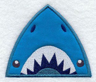 Peeking Shark (Applique) Shark Applique, Fun Towels, Pes Embroidery, Hooded Towels, Applique Quilting, Sewing Appliques, Machine Embroidery Applique, Machine Applique, Needle Arts