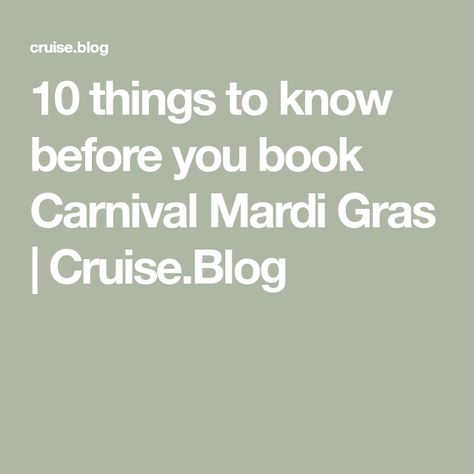 10 things to know before you book Carnival Mardi Gras | Cruise.Blog Carnival Mardi Gras Cruise Tips, Carnival Mardi Gras Ship, Carnival Mardi Gras Cruise Ship, People Crowd, Deck Party, Best Cruise Ships, Mardi Gras Carnival, How To Book A Cruise, Carnival Cruise Line