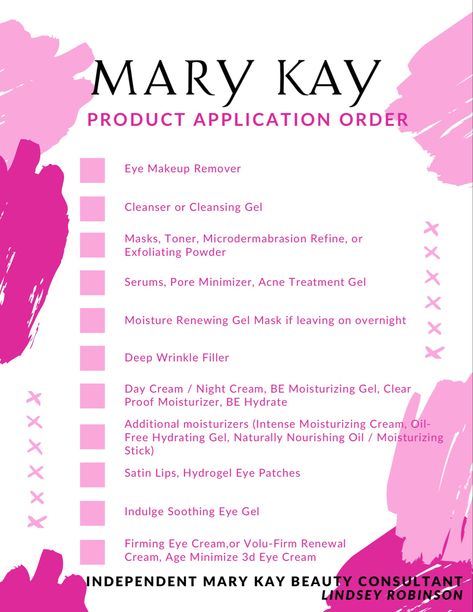 Mary Kay Display Ideas, Mary Kay Bridal Party, Mary Kay Order Of Application, Mary Kay Referral, Mary Kay Booking, Mary Kay Display, Mary Kay Hostess, Mary Kay Printables, Mary Kay Facial