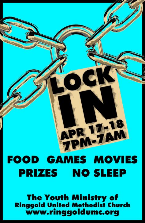 The Youth Ministry of Ringgold UMC | Updates and information about ... Lock In Games Youth, Lock In Ideas Activities, Youth Lock In Ideas Church, Lock In Ideas Church, Church Lock In Ideas Youth, Lock In Ideas, Youth Group Names, Church Youth Group Activities, Youth Group Events