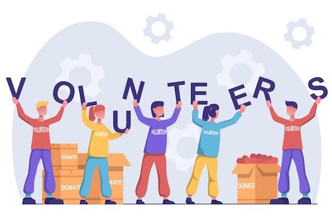 Volunteer Illustration Graphic Design, Volunteer Poster Design Ideas, Volunteer Work Ideas, Volunteer Poster Design, Christian Moodboard, Volunteer Illustration, Volunteer Work Aesthetic, Volunteering Aesthetic, Social Work Activities