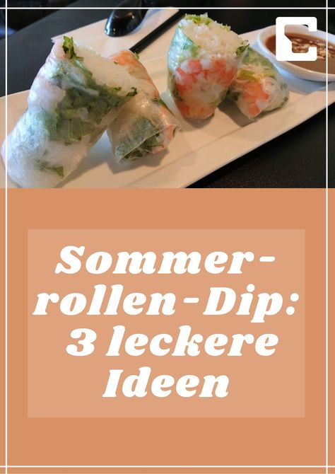 Wer gerne Sommerrollen isst, sollte nicht auf einen passenden Dip dazu verzichten. Er rundet das Gericht ab und ist schnell und einfach zubereitet. In diesem Artikel geben wir Ihnen drei Rezeptideen für leckere Sommerrollen-Dips. #essen #rezepte #dip #sommerrollen #küche #kochen #gericht Relish Sauce, Chop Suey, Summer Rolls, Exotic Food, Vegan Lunch, Couscous, Veggie Recipes, Finger Foods, Pesto