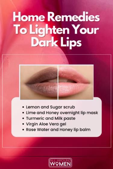 Get Beautiful Pink lips by following these tips.. #lips #darklips #pinklips #tips How To Avoid Dark Lips, Black Lips To Pink Lips, How To Get Pink Lips From Dark Lips, How To Make Lips Pink Naturally Remedies, How To Get Rid Of Black Lips, Lips Glow Up Tips, Black Lips Remedy, How To Get Pink Lips Naturally, Pink Lips How To Get Naturally