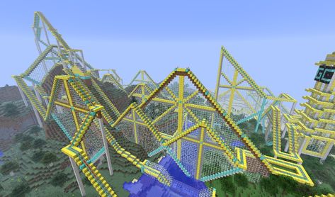 10 Fun Creative Mode Ideas Minecraft Rollercoaster, Things To Build In Minecraft, Minecraft Activities, Build In Minecraft, Minecraft Creative, Things To Build, Minecraft Food, Houses Ideas, Minecraft City