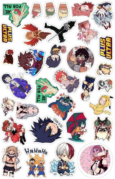 Anime Sticker Pack Printable, Stickers Anime Imprimibles, Anime Sticker Sheet, Anime Stickers Pack, Anime Stickers Printable, Mha Stickers, Anime Sticker, Scrapbook Stickers Printable, Anime Stickers