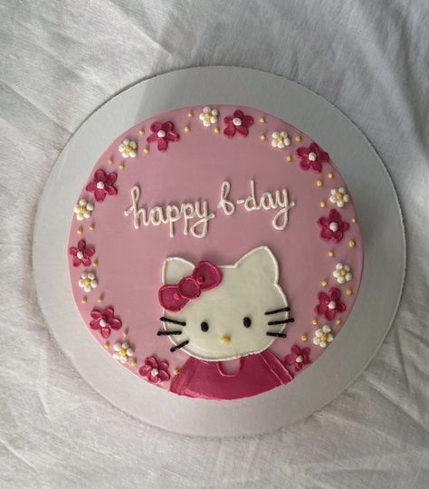 Tort Hello Kitty, Kitty Birthday Cake, Hello Kitty Birthday Cake, Tiny Cakes, Frozen Birthday Cake, 1st Birthday Cake Topper, Birthday Wishes Cake, Mini Cakes Birthday, Spiderman Cake