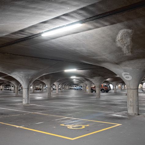 Melbourne University Underground Southern Car Park | Flickr Underground Car Park, Underground Garage, Dr J, Parking Design, Parking Garage, Mad Max, Car Park, Parking Lot, Car Parking