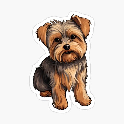 Get my art printed on awesome products. Support me at Redbubble #RBandME: https://www.redbubble.com/i/sticker/Adorable-Yorkshire-Terrier-Yorkie-Puppy-Dog-Drawing-by-meganohm/155701502.EJUG5?asc=u Yorkie Cartoon Drawing, Puppy Dog Drawing, Yorkie Illustration, Yorkie Clipart, Drawing Sticker, Yorkie Terrier, Yorkie Dogs, Yorkie Puppy, Dog Stickers