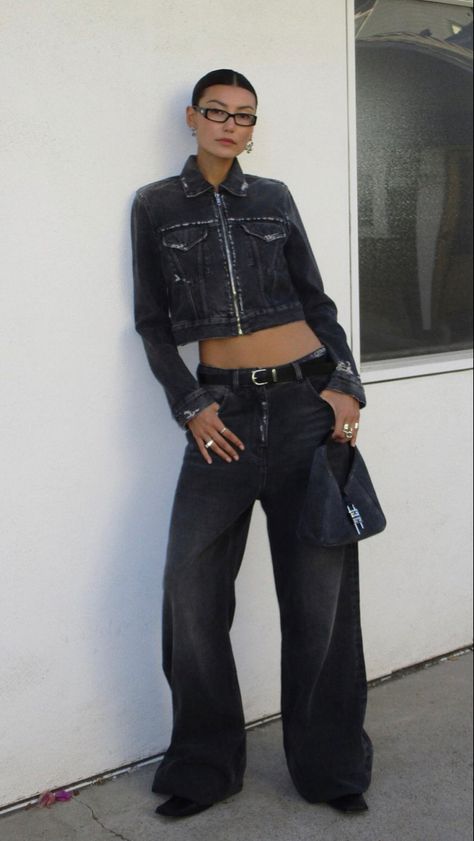 Amalie Gassmann, True Religion Outfits, All Denim Outfit, Chinese Street Style Fashion, Off Duty Outfits, Outfits Edgy, Fashion Edgy, 90s Fashion Outfits, Next Fashion