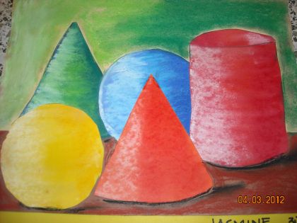 Chalk Pastel Geometric Forms – Mrs. Auvermann's Art Class Shapes Art, 6th Grade Art, Chalk Pastel, 5th Grade Art, Geometric Shapes Art, Jr Art, Form Art, Art Curriculum, Geometric Forms