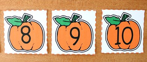 Great ideas for using number cards for home preschool and a 26-page free printable fall number card set to get started with these activities today. Pumpkin Numbers Free Printable, October Themes, Home Preschool, Pumpkin Life Cycle, Fall Themes, Pre Reading Activities, October Activities, Fall Preschool Activities, Free Preschool Printables