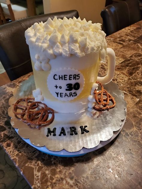 Birthday Cake For 30 Year Old Man, Male 30th Birthday Cake, Male 30th Birthday, Birthday Cake Beer, 30th Birthday Cake, 30 Year Old Man, Beer Cake, 30 Birthday Cake, Dirty 30