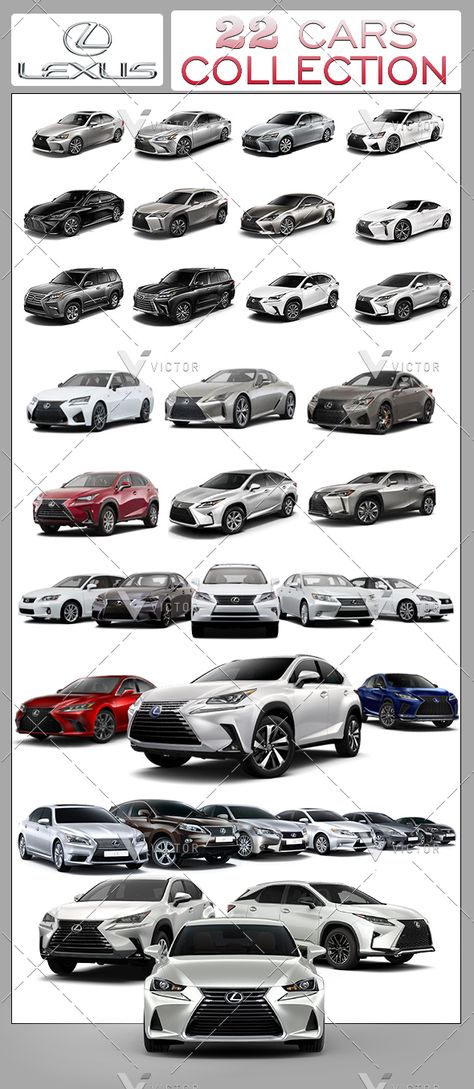 22" Lexus Cars Collection Pack. 3D model bundle. #3D #3DModel #3DDesign #car #es #f #gen #hybrid #japan #japanese #lexus #limousine #luxury #mk #ray #realistic #saloon #sedan #sport #standard #v #xv Lexus Sports Car, Lexus Sedan, Limousine Car, Cars Models, Lists Ideas, Lexus Models, Sedan Cars, Cars Collection, Dream Vehicles