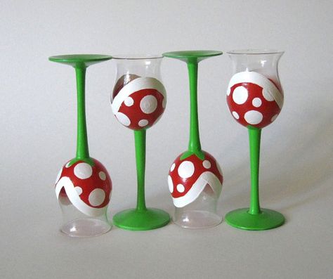 il_570xN.385766118_r6cp Geeky Kitchen, Wedding Glasses Diy, Deco Gamer, Diy Geek, Nerd Decor, Mario E Luigi, Gaming Rooms, Geek Diy, Music Studios