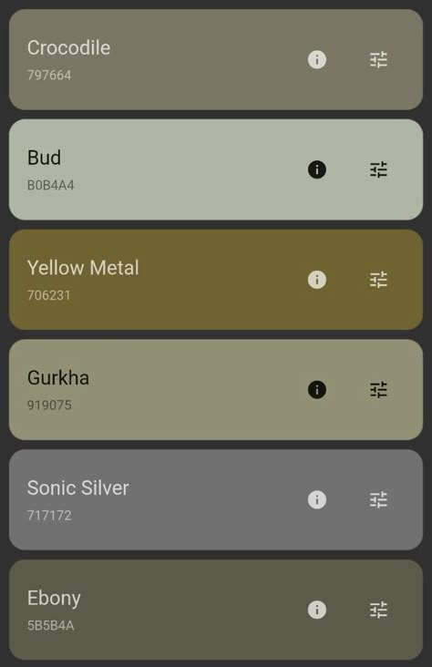 Green olive palette Flat Color Palette, Color Design Inspiration, Hex Color Palette, House Color Palettes, Color Schemes Colour Palettes, Green Shades, Color Palate, Color Codes, Color Palette Design