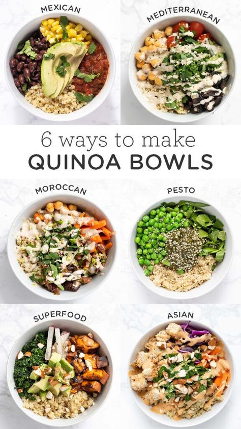 Healthy Quinoa Bowls, Quinoa Bowls Healthy, Make Quinoa, Salad Kale, Resep Diet Sehat, Quinoa Bowls, Resepi Biskut, Healthy Quinoa, Gluten Free Lunch