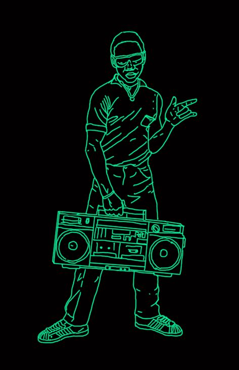 Animation Dance, Hip Hop Illustration, 80s Gif, Hip Hop Images, Bet Hip Hop Awards, Animated Movie Posters, Motion Wallpapers, Music Visualization, Pixel Art Background