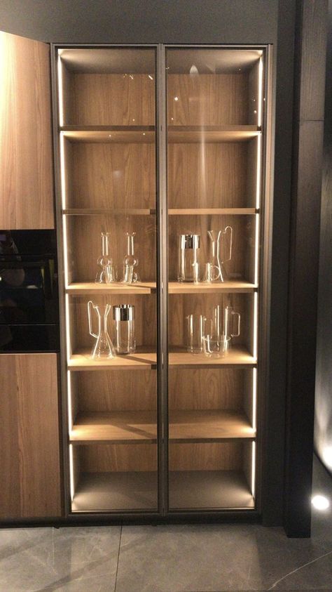 Glasses Cabinet, Kitchens Storage, Storage For, Cabinet Color Ideas, Kitchen Cabinet Color, Crockery Unit Design, Ninja Kitchen, Kitchen Cabinet Color Ideas, Organizing Kitchen