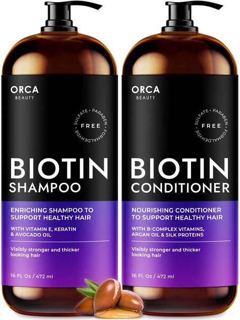 PRICES MAY VARY. Hair Growth Shampoo and Conditioner for Women and Men - This biotin shampoo and conditioner set can help you strengthen thinning hair, encourage hair growth and prevent hair loss. 100% Natural Ingredients - This biotin shampoo for hair growth and biotin conditioner set nourishes your hair with its clean, formula that includes DHT blockers, biotin, keratin and plenty of healthy oils. Feel Confident - This biotin shampoo and conditioner are designed to give you the thick, healthy Hair Growth Shampoo And Conditioner, Drugstore Shampoo, Shampoo For Gray Hair, Make Hair Grow, Biotin Shampoo, Good Shampoo And Conditioner, Shampoo And Conditioner Set, Hair Growth Shampoo, Volumizing Shampoo