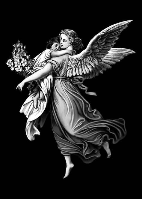 Angel Hand Tattoo, Guardian Angel Tattoo Designs, Punk Tattoos, Guardian Angel Tattoo, Bone Tattoos, Angel Tattoo Designs, Tattoo Graphic, Cute Tattoos For Women, Angel Statues