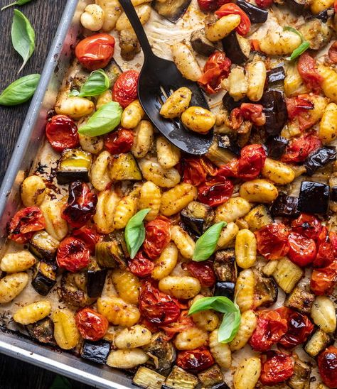 Gnocchi With Eggplant, Gnocchi Eggplant Recipes, Eggplant Gnocchi Recipes, Eggplant Gnocchi Bake, Eggplant And Gnocchi, Gnocchi Eggplant, Eggplant Gnocchi, Oven Gnocchi, Sheet Pan Eggplant