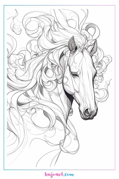 Draft Horse Drawing, Horse Riding Drawing, Horse Sketch Easy, Horse Illustration Art, Horse Art Ideas, Ride Drawing, Horse Outline, Horse Tattoo Design, Horse Reference