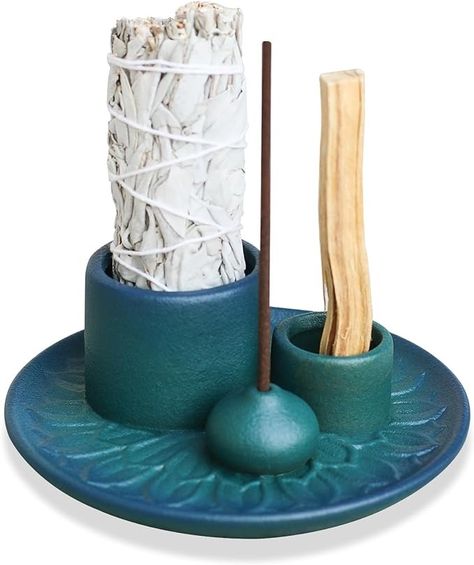 Amazon.com: Palo Santo Sticks Holder, Multi-Purpose Handmade Ceramic Incense Burner for Palo Santo Incense Sticks, Sage Holder for Burning, Ash Catcher Tray for Meditation Yoga Room-Blue : Home & Kitchen Sage Burner Holder, Pendulum Stand Diy, Sage Holder, Palo Santo Incense, Palo Santo Sticks, Ceramic Incense Burner, Ceramic Incense, Room Blue, Yoga Room