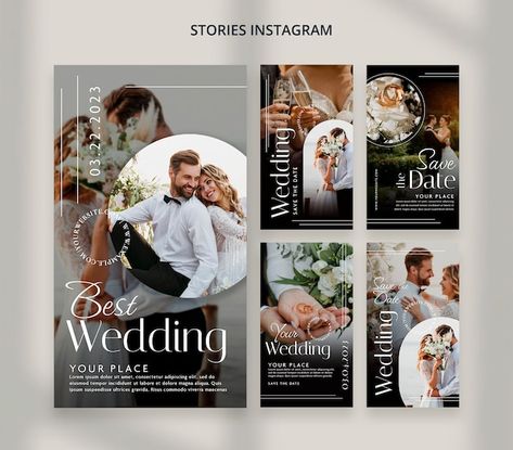 Premium Invitation Design, Wedding Insta Story, Wedding Story Instagram, Wedding Instagram Post, Canva Idea, Instagram Branding Design, Wedding Salon, Story Story, Wedding Photoshoot Props