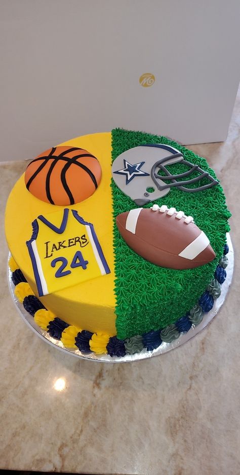 Detroit Lions Cake Ideas, Jersey Cake, Football Cakes For Boys, Dallas Cowboys Cake, Diy Valentines Gifts For Him, Sports Birthday Cakes, Football Birthday Cake, Circle Cake, Cowboy Cakes