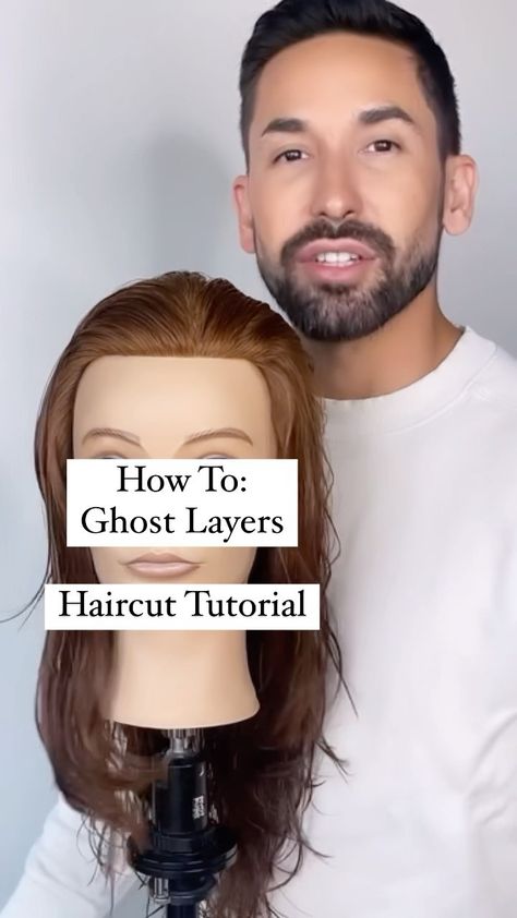 Long Layers With Face Framing Pieces Round Face, Ghost Layers Haircut Medium, Ghost Layers Haircut Long, Long Layers Haircut Tutorial, How To Cut Face Framing Layers Yourself, Long Haircut With Layers Face Framing Thick Hair, Faceframe Haircut Long Layered Hair, Face Framing Layers Thick Hair, Face Framing Layers Tutorial