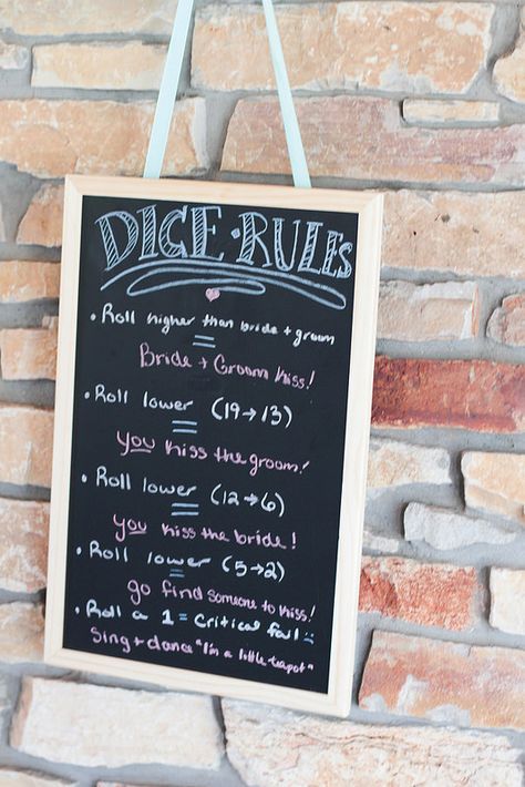 Dungeons and Dragons Dice Rules for Kissing at Weddings | Dungeons and Dragons Wedding Ideas Video Game Wedding, Lotr Wedding, Gamer Wedding, Nerd Wedding, Dragon Wedding, Geeky Wedding, Nerdy Wedding, Carnival Wedding, Geek Wedding