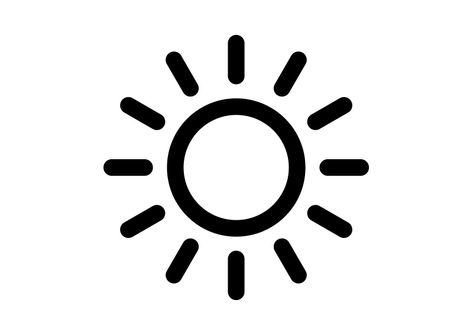 Black Simple Sun Icon Sun Outline, Sun Silhouette, Sun Icon, Images Of Sun, Sun Drawing, Instagram Symbols, Foto Gif, Sun Logo, Feed Insta