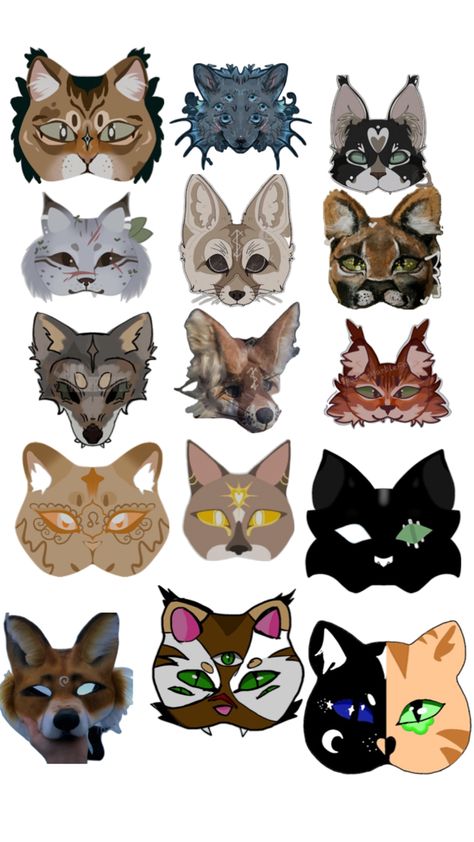 <3333333 Therian Mask Base, Cat Mask Diy, Felt Animal Masks, Therian Masks, Therian Mask, Cat Mask, Animal Masks, Diy Mask, Pusheen