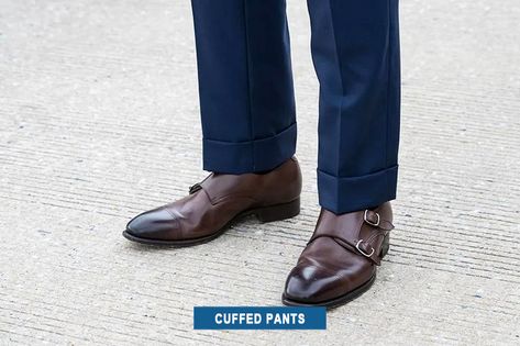 Cuffed pants aren’t just for wading barefoot in streams. They can actually be a powerful style choice! You won’t find cuffs on most suits, but you’ll likely be impressed when you spot a pair of cuffed suit trousers. So, how can you incorporate this look effectively? I’m so glad you asked. Cuffed Pants Basics Cuffed […] The post How to Wear Cuffed Pants appeared first on Suits Expert. Hem Dress Pants, How To Shade, Tuxedo Pants, Bespoke Suit, Suit Trousers, Cuffed Pants, My Dress, Suit Pants, Pleated Pants