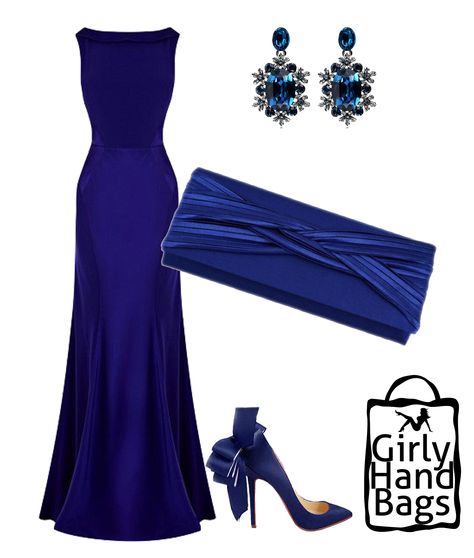 Royal Blue Dress Elegant, Royal Blue Gowns Elegant, Royal Blue Gown Dress, Robes D'occasion, Satin Clutch, Chique Outfits, Dressy Outfits, Gorgeous Gowns, Fancy Outfits