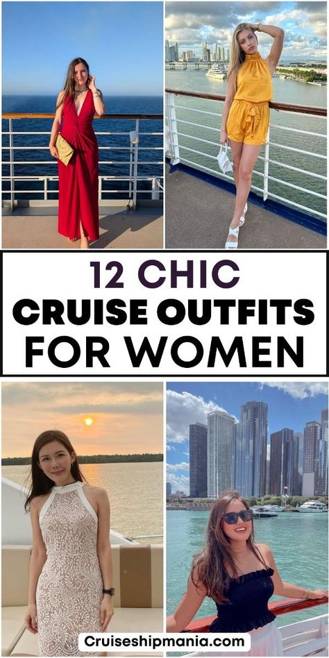 Classy Beachwear For Women, Formal Dresses Cruise Ship, Trendy Cruise Outfits For Women, Captains Dinner Outfit Cruises The Dress, Cruise Port Outfits, Clothes For Cruise For Women, Cruse Ship Outfits Women, Mexico Cruise Outfits For Women, Cruise Day Outfits